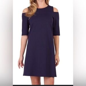 Jude Connally Navy Blue Cold ShoulderDress XS